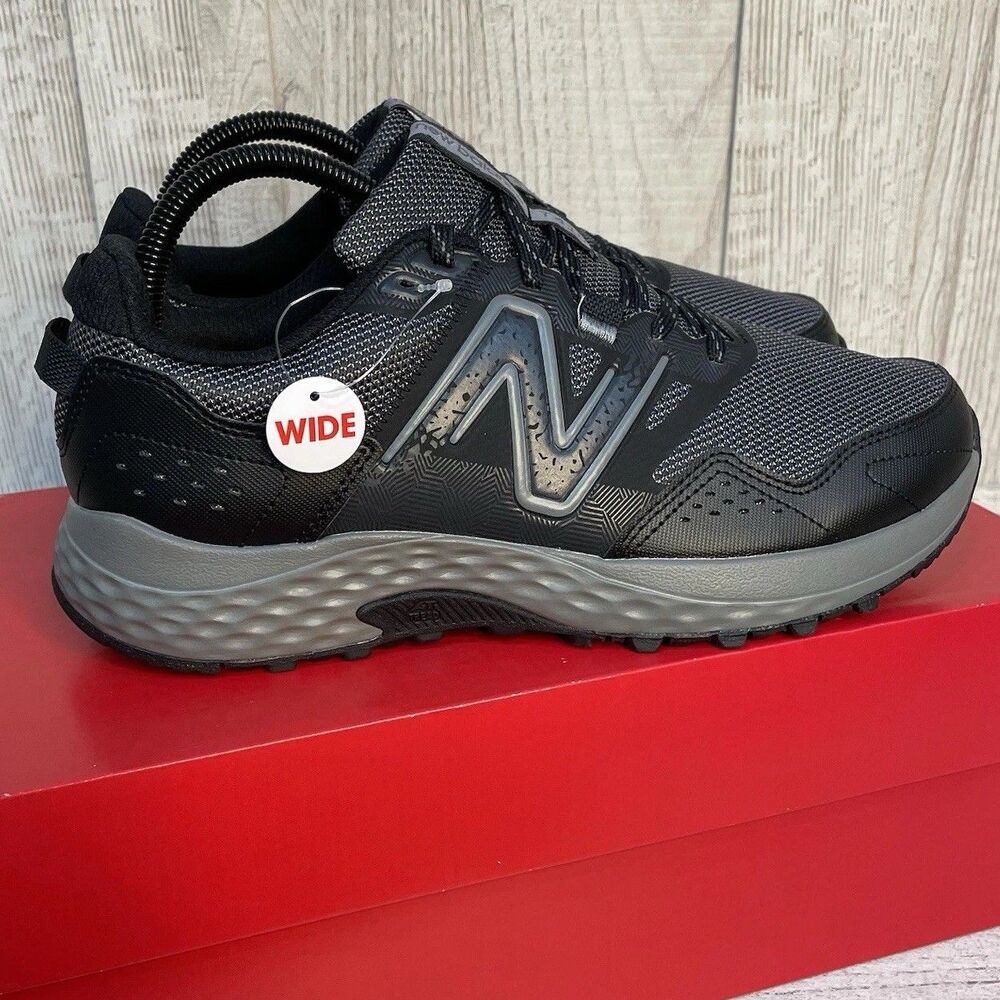 New Balance 410v8 Trail Running Shoes Men’s Size 8 Wide 4E Black/Grey MT410LB8